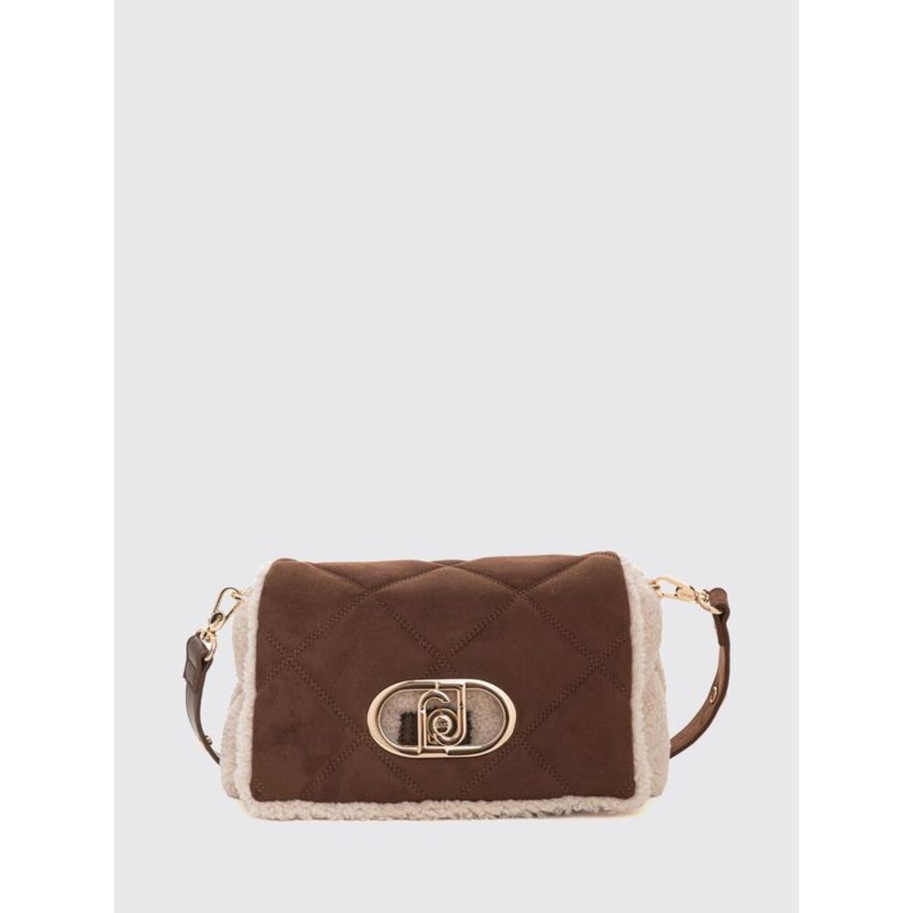 Liu Jo Women Lapuffy Quilted Monogram Faux Shearling Shoulder Bag Liu Jo
